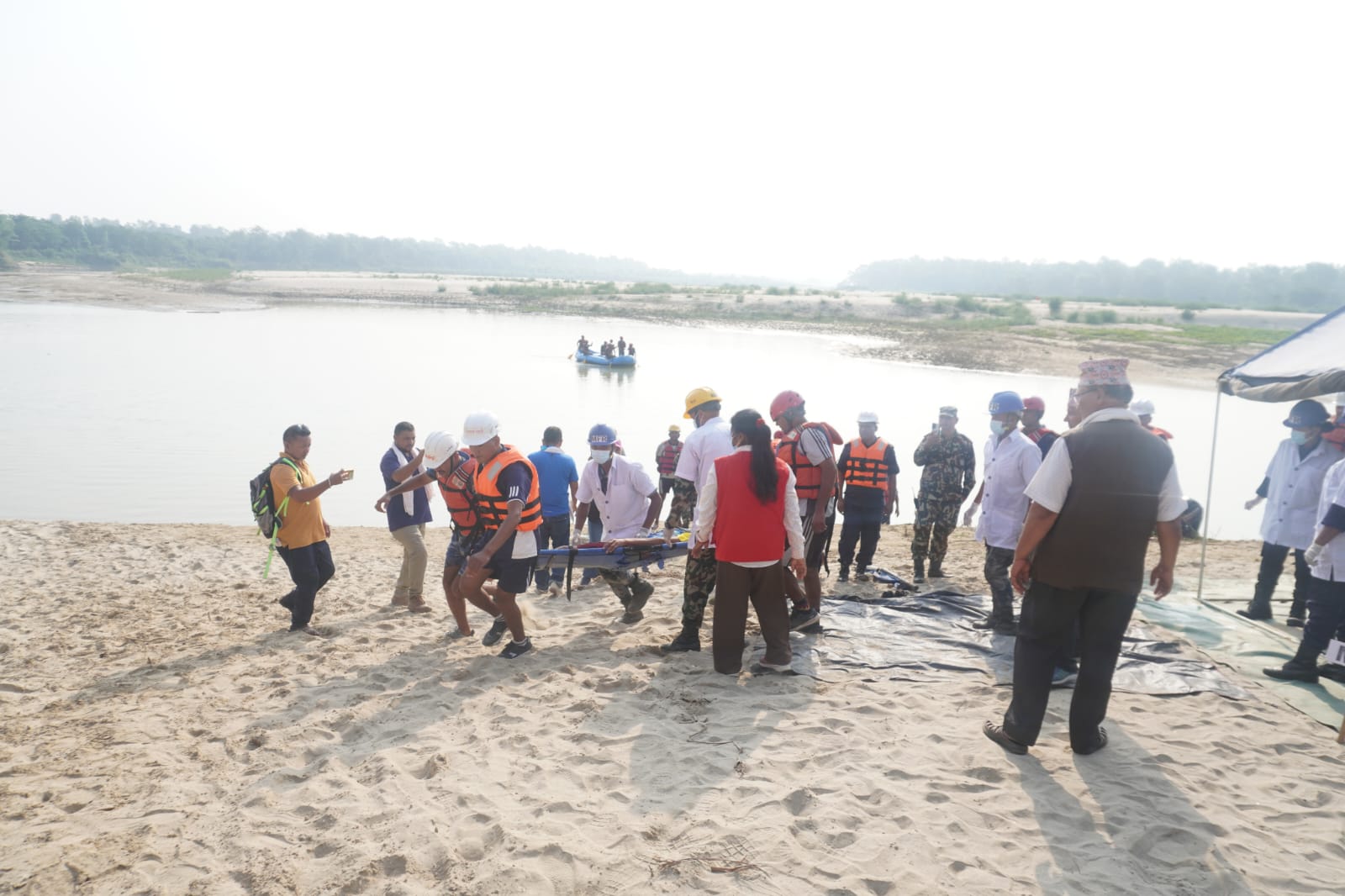 बर्दियामा सशस्त्र प्रहरीले गर्‍यो विपद् सम्बन्धि कृत्रिम घटना अभ्यास