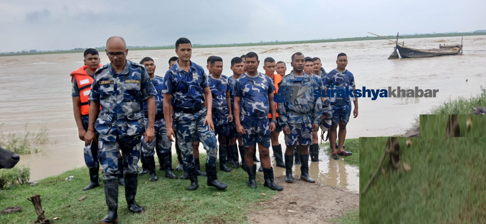 बाँकेको राप्ती नदीमा खतराको संकेत,सुरक्षाकर्मी हाईअलर्टमा
