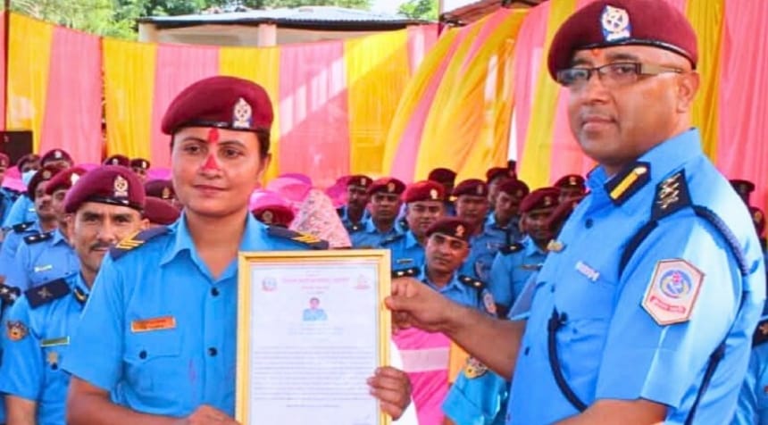 बिनिता थापा उत्कृष्ट प्रहरी घोषित