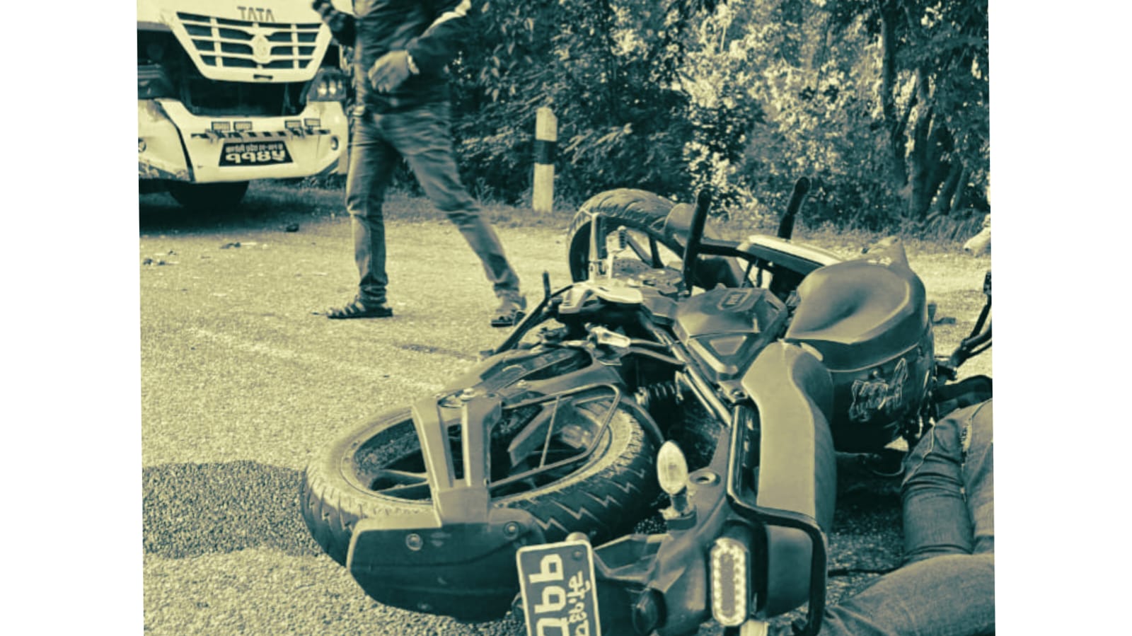 बाँकेको अगैया नजिक बसको ठक्करबाट मोटरसाइकल चालक गम्भीर घाइते