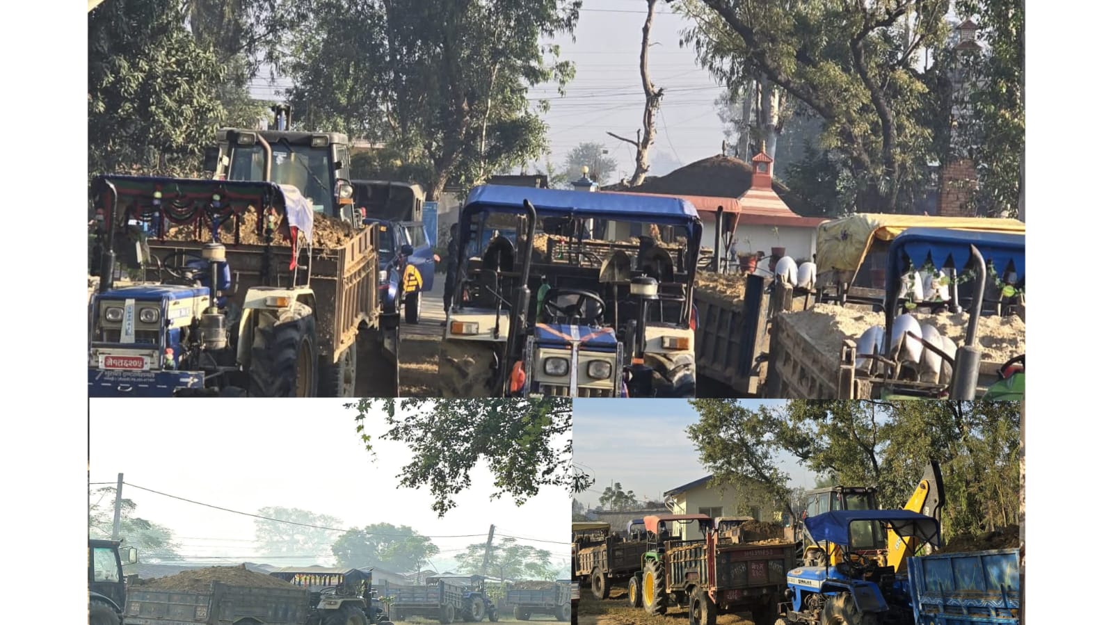 खजुरामा अवैध उत्खनन् कार्यमा संलग्न जेसीबीसहित दर्जन सवारीसाधन प्रहरीको नियन्त्रणमा