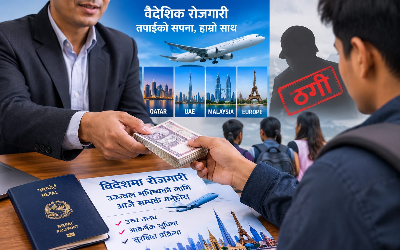 वैदेशिक रोजगारीको प्रलोभन देखाएर लाखौं रुपैयाँ ठगी गर्ने चार जना पक्राउ
