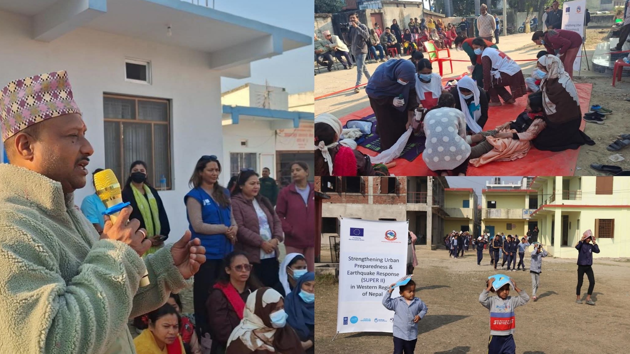 विपद् पूर्व तयारीमा समुदायको अभ्यास : नेपालगञ्जमा भूकम्पीय कृत्रिम घटना अभ्यास