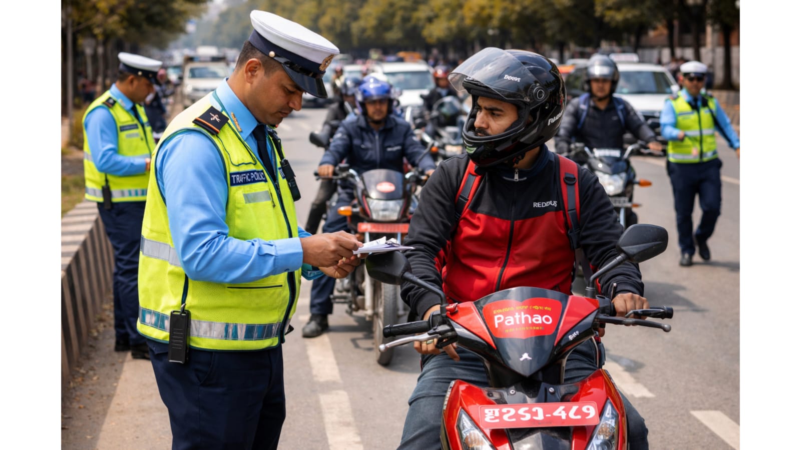 ट्राफिक प्रहरीको विशेष चेकिङ: १७५ राइड सेयरिङ चालक कारबाहीमा