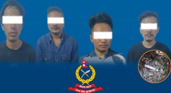 बाहिर ट्याटु हाउस, भित्र लागूऔषधको कारोबार: ठूलो परिमाणमा ट्रामाडोलसहित ४ जना पक्राउ