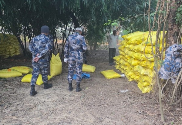 तस्करी गरेर ल्याइएको २१८ बोरा युरिया मल कपिलवस्तु सशस्त्र प्रहरीको नियन्त्रणमा