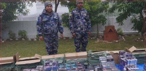 सशस्त्र प्रहरीले बरामद गर्‍यो भारत लैजान लागेको ४५ लाखको 'इलेक्ट्रिक भेप'