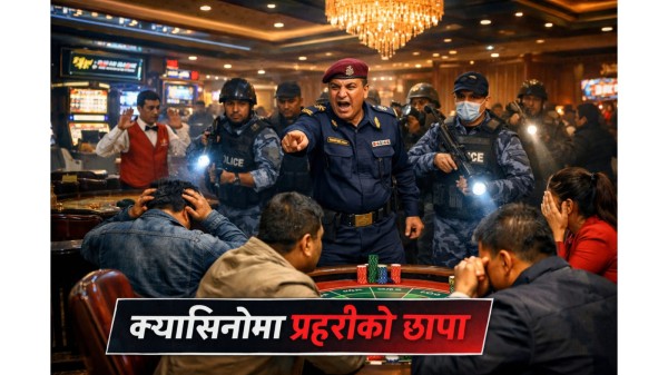 एसपीको कमाण्डमा दुईवटा क्यासिनोमा प्रहरीको छापा: महाप्रवन्धकसहित २० नेपाली पक्राउ