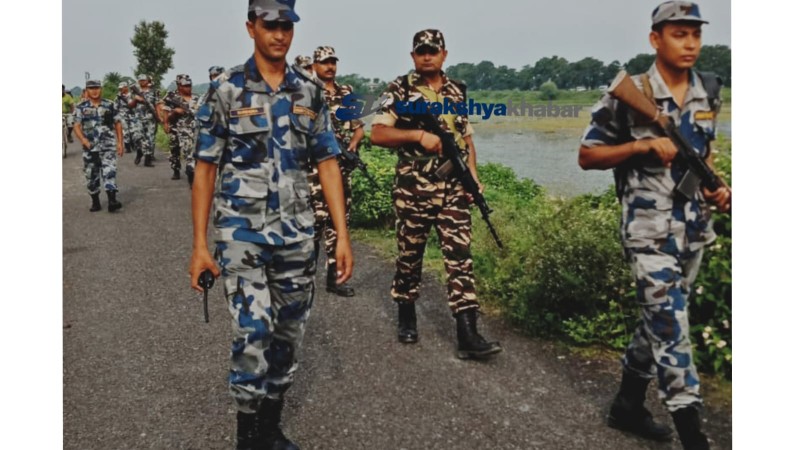सीमा नाकासँगै शहरी र ग्रामीण क्षेत्रमामा पनि उच्च सतर्कता बढाउँदै सशस्त्र प्रहरी