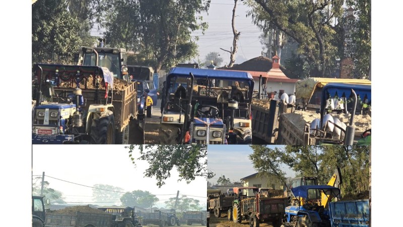 खजुरामा अवैध उत्खनन् कार्यमा संलग्न जेसीबीसहित दर्जन सवारीसाधन प्रहरीको नियन्त्रणमा