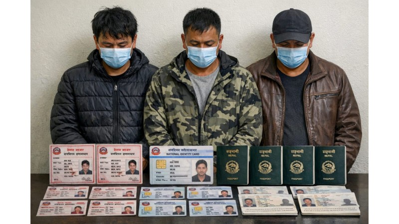 झुटा विवरण राखेर नागरिकता तथा राहदानी बनाउने गिरोहका तुलसीपुरका बस्नेतसहित ३ जना पक्राउ