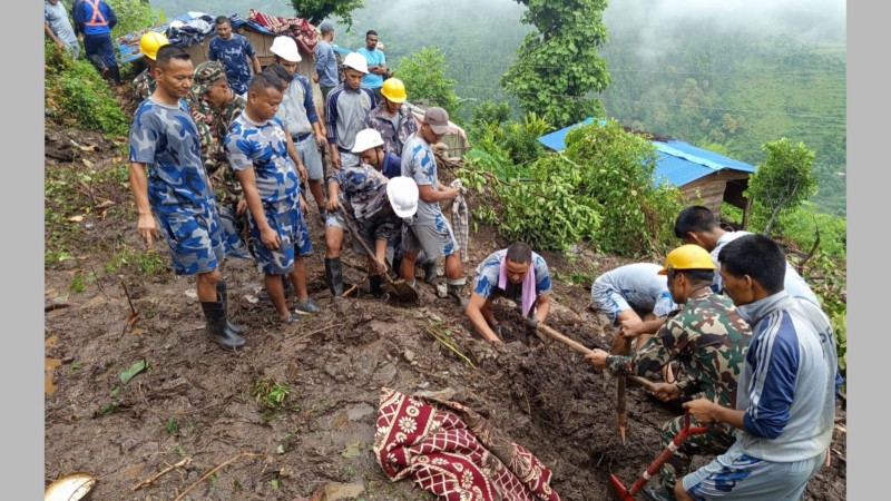 जाजरकोट पहिरोमा मृत्यु हुनेको संख्या तीन पुग्यो, दुई जना अझै बेपत्ता