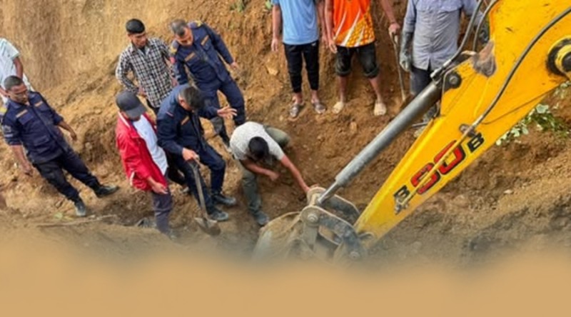 बाटो खन्ने क्रममा माटोको ढिस्कोले पुरिएर दुई मजदुरको मृत्यु, एक गम्भीर घाइते