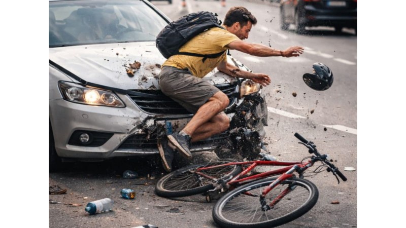 भारतीय कारको ठक्करबाट ६५ वर्षीय साइकलयात्रीको मृत्यु