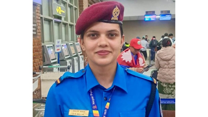 त्रिभुवन अन्तर्राष्ट्रिय विमानस्थलकी प्रहरी जवान देवकला 'पुलिस अफ द डे' घोषित