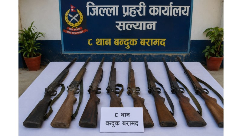 सल्यानमा बन्दुक बरामदको शृङ्खला, एक सातामै ८ थान बन्दुक फेला