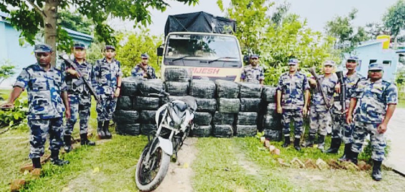 ९ सय २२ किलो गाँजासहितको वानटन गाडी बरामद, स्कर्टिङ गरेको मोटरसाइकल नियन्त्रणमा