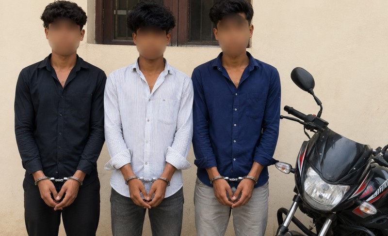 नेपालगन्जमा तीन जना ब्राउन सुगरसहित पक्राउ, मोटरसाइकल प्रहरीको नियन्त्रणमा