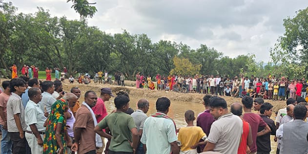 पानी भरिएको खाल्डोमा डुबेर एकै परिवारका तीन बालबालिकाको मृत्यु