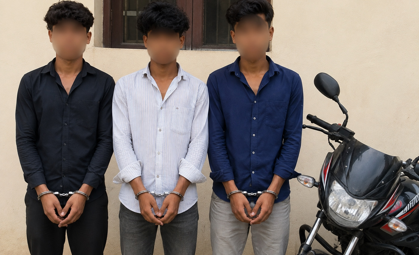 नेपालगन्जमा तीन जना ब्राउन सुगरसहित पक्राउ, मोटरसाइकल प्रहरीको नियन्त्रणमा